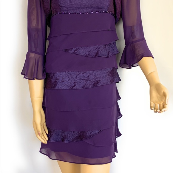 Chiffon dress with jacket - Picture 2 of 7